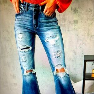 Buckle high rise super flare jeans sz26